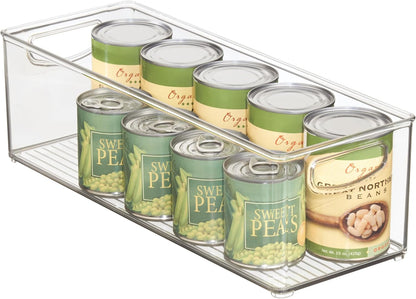iDesign Plastic Stackable Pantry Bin with Handles, Clear