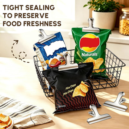 10PCS 3 Inch Chip Clips, Snap Food Bag Paper Clamps for Kitchen Office