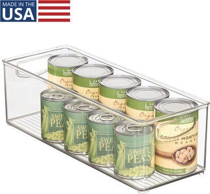iDesign Plastic Stackable Pantry Bin with Handles, Clear