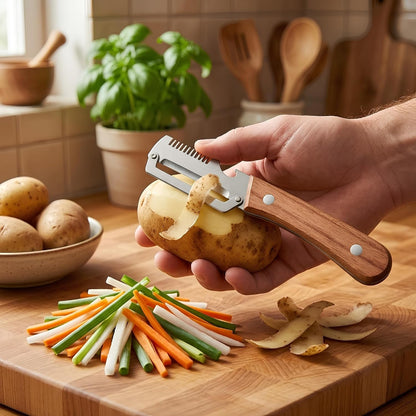 Multifunctional Vegetable Peeler 3 Piece Set Sharpening Rod Potato Peeler