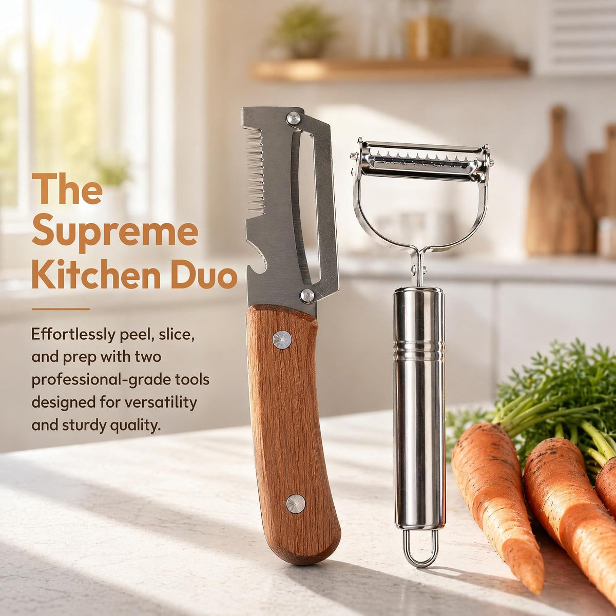 2PCS Multifunctional Julienne Vegetable Peeler for Potato Carrot