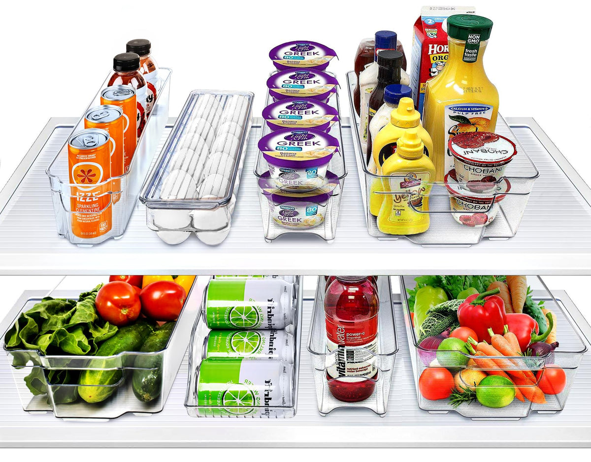 Sorbus Fridge Organizers and Storage Bins for Pantry & Fridge (6 Piece Set)