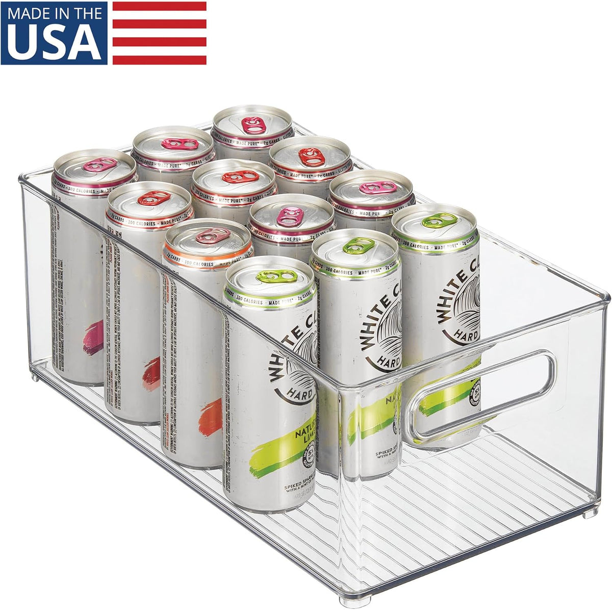 iDesign Kitchen Binz Stackable Organizer, 8" x 6" x 14.5", Clear