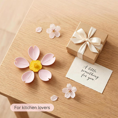 Cherry Blossom Magnetic Bag Clips, Pink Sakura, 1 Flower 5 Clips
