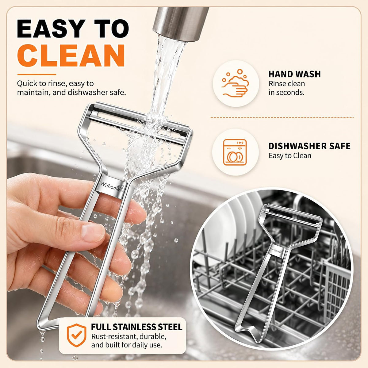 2-Pack Vegetable Peeler Set, Heavy-Duty & Y Peeler, Stainless Steel