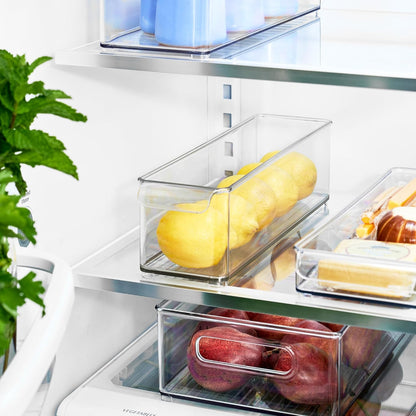 iDesign Stackable Fridge Storage Bin, Clear