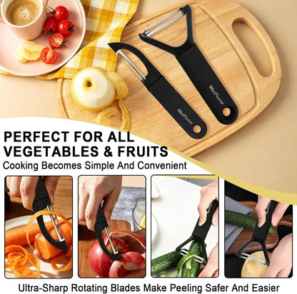 Peelers for Kitchen, Swivel Vegetable Peeler and Y-Shaped Potato Peeler