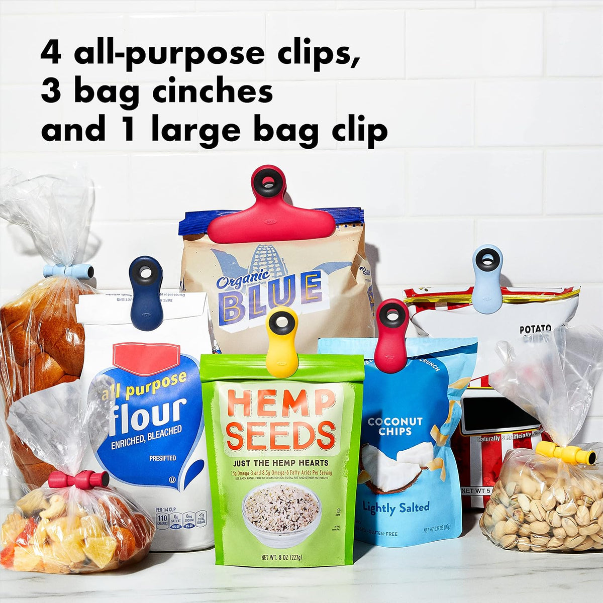 OXO Good Grips Collection, 8 Piece Bag Clip Set, Assorted